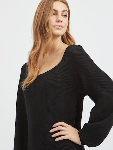 VILA Knitted dress 'Viril' in Black