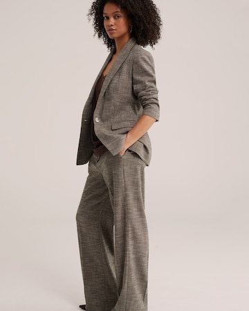 WE Fashion Loosefit Kalhoty s puky – hnědá