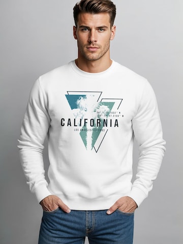 Neverless Sweatshirt 'California geometric' in White