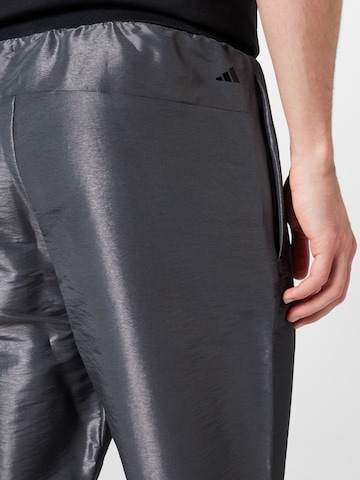 ADIDAS PERFORMANCE Tapered Workout Pants 'Harden Travel' in Grey