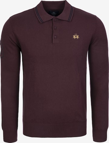 Pullover 'MBS306' di La Martina in rosso: frontale