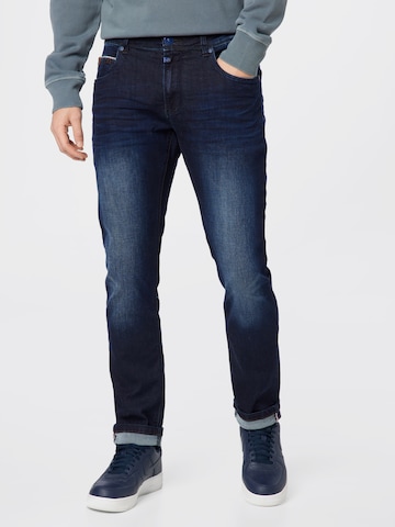 TIMEZONE Slimfit Jeans 'Scott' in Blauw: voorkant