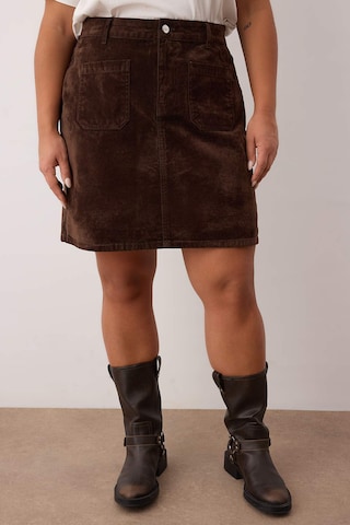 Trendyol Curve Skirt in Brown: front