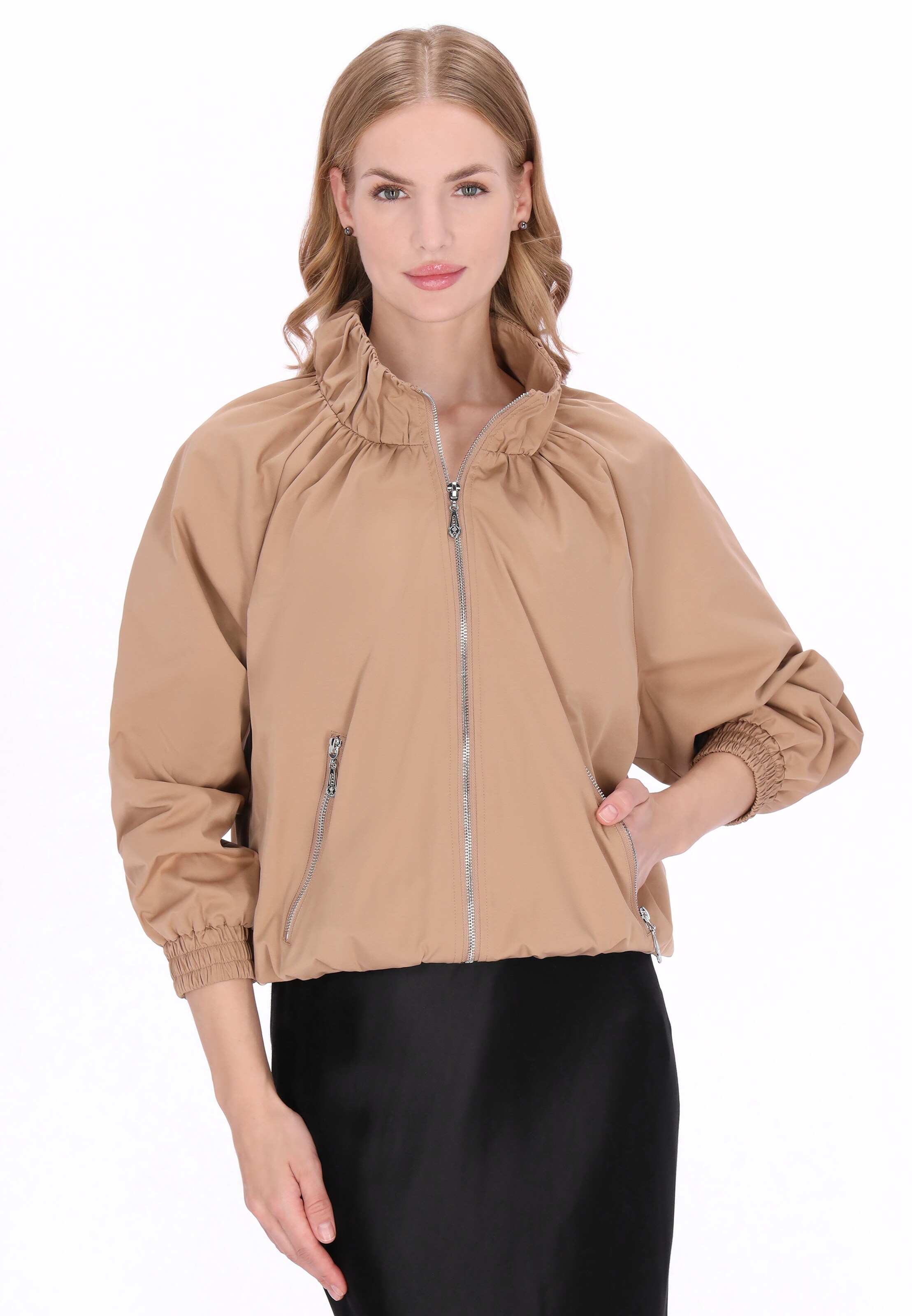 DreiMaster Klassik Between-Season Jacket 'Classic' in Beige: front