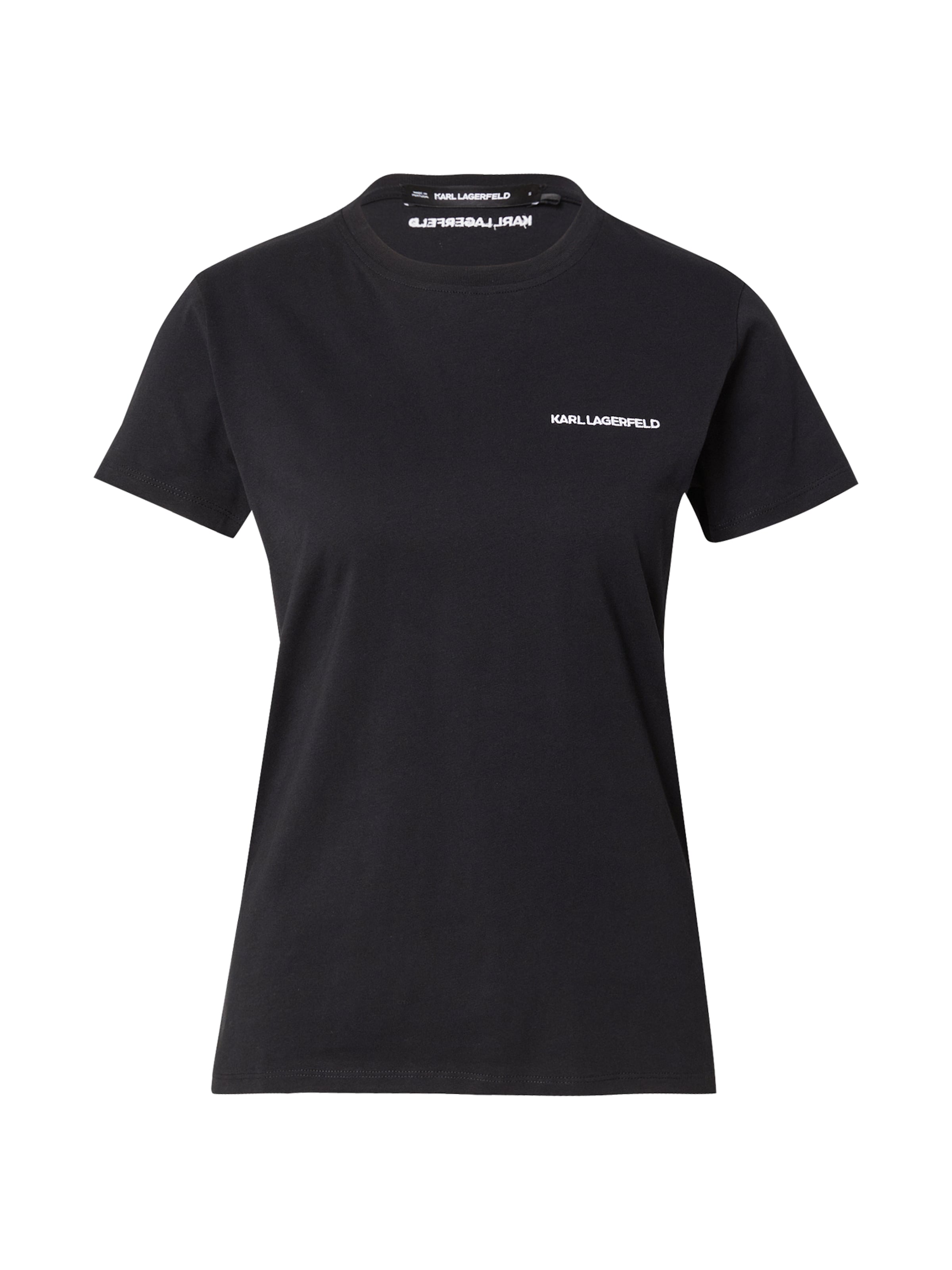 Karl Lagerfeld Тениска 'ESSENTIAL' в черно / бяло, Преглед на продукта