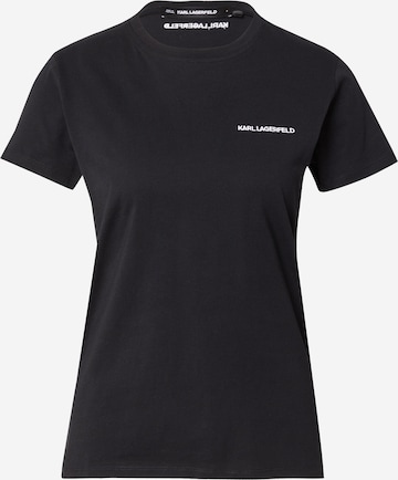 T-shirt 'ESSENTIAL' Karl Lagerfeld en noir : devant