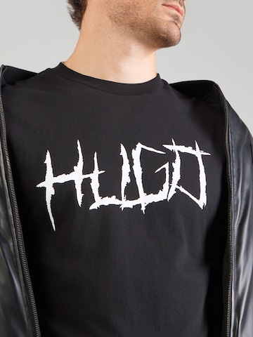 HUGO Тениска 'Namerix' в черно