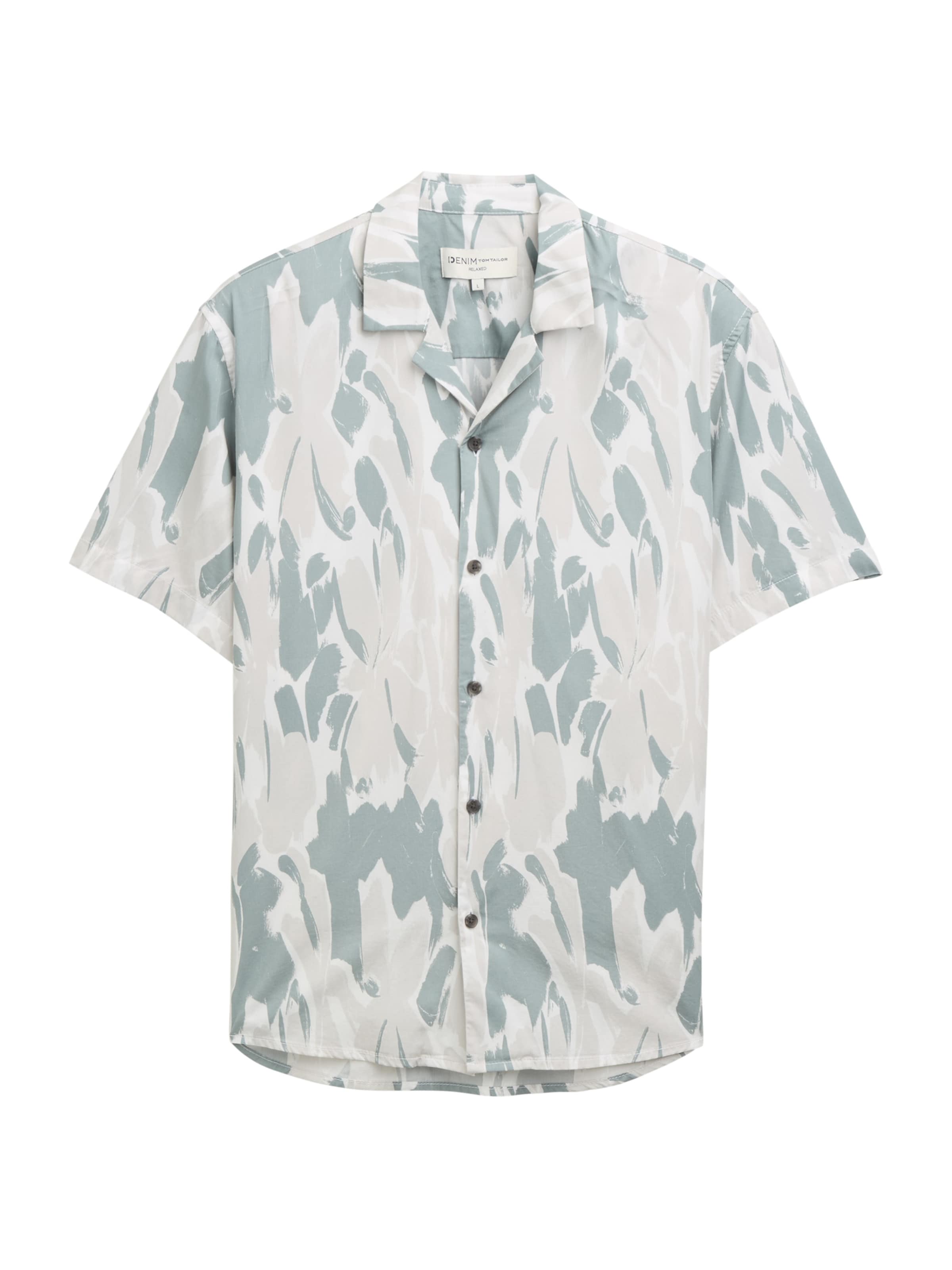 TOM TAILOR DENIM Comfort Fit Košeľa - Sivá: predná strana