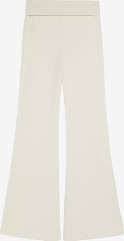 Bershka Flared Byxa i beige: framsida