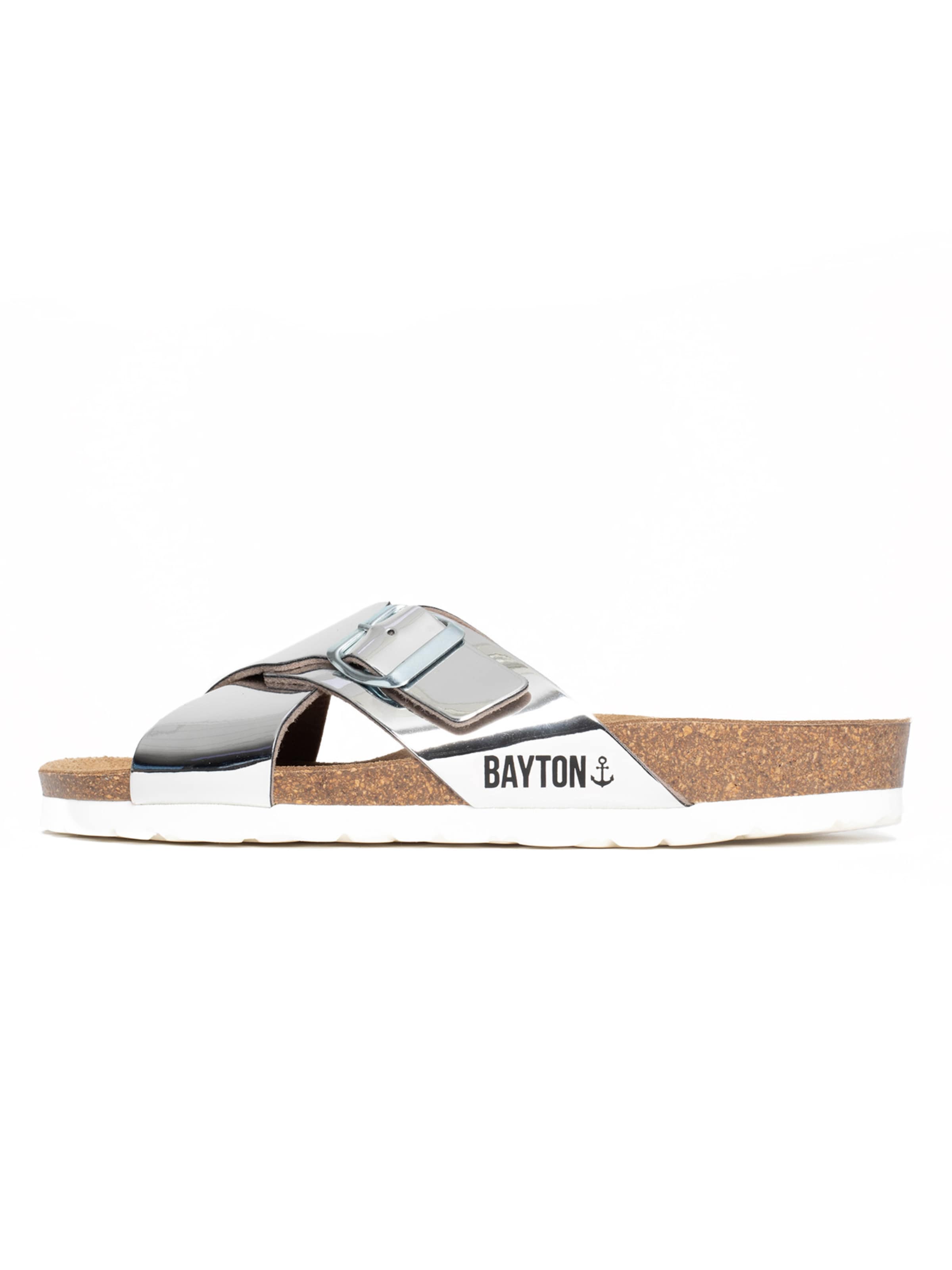 Bayton Pantolette 'Era' i silver: framsida