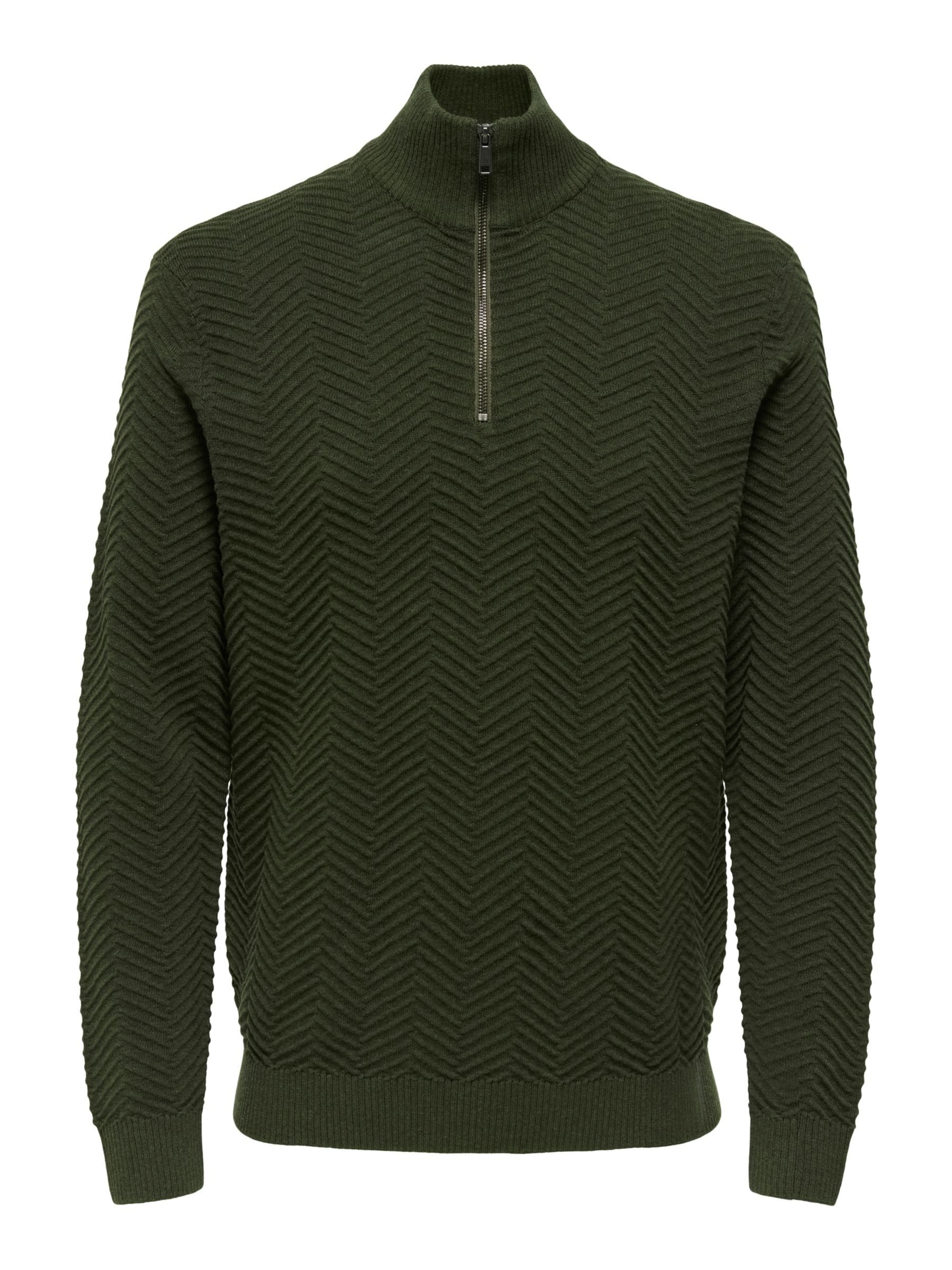 Only & Sons Svetr 'ONSMace' – zelená: přední strana