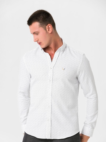 Coupe slim Chemise 'OXFORD' By Diess Collection en blanc