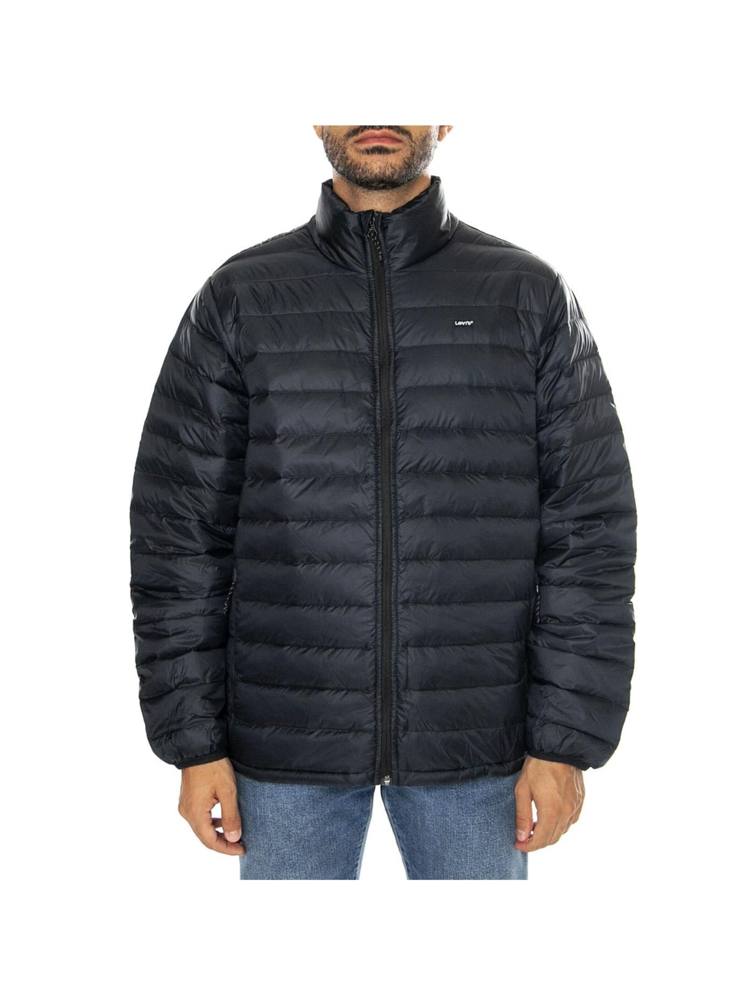 LEVI'S ® Between-season jacket 'Total Down Packable Jet Black' in Black: front