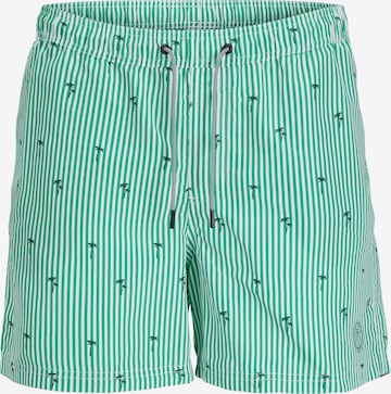 JACK & JONES Board Shorts 'FIJI' in Green: front