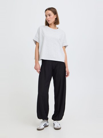 Oxmo - Loosefit Pantalón ' OXNInna Linen Mix Relaxed Fit ' en negro