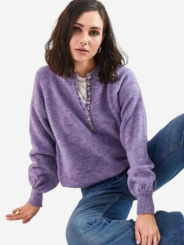 Bianco Lucci Svetr 'Pullover' – fialová: přední strana