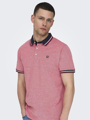 Only & Sons Poloshirt 'Fletcher' in Rot