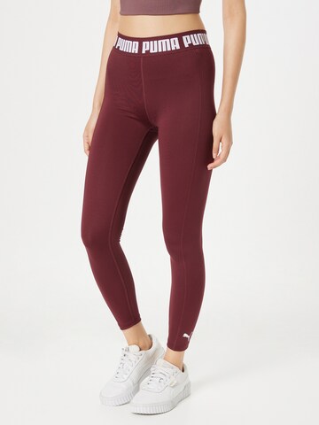 PUMA Skinny Workout Pants in Purple: front