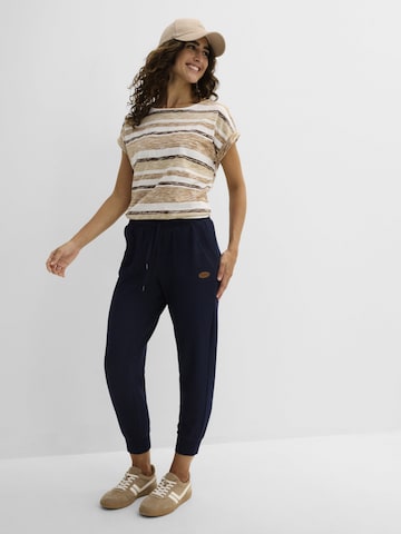 Regular Pantaloni de la bonprix pe albastru: față