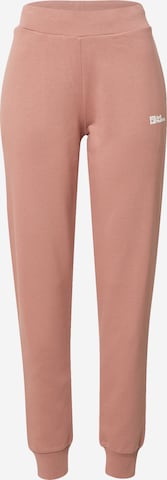 JACK WOLFSKIN Tapered Workout Pants in Pink: front