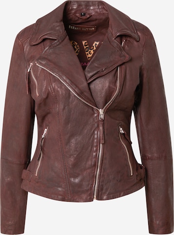 Veste mi-saison FREAKY NATION en rouge : devant