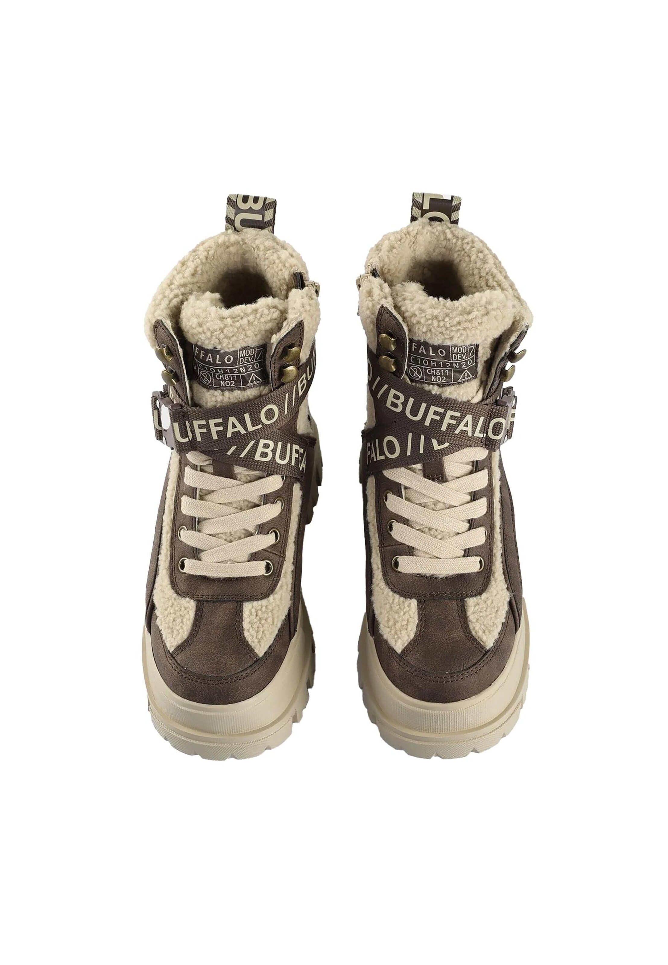 BUFFALO Lace-up bootie 'Aspha Com1' in Brown