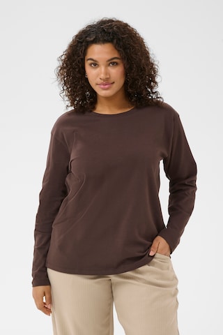 KAFFE CURVE - Camisa 'KCHellen' em castanho: frente