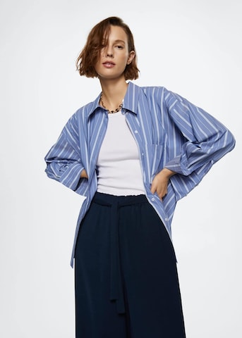 MANGO Wide leg Pants 'lota' in Blue