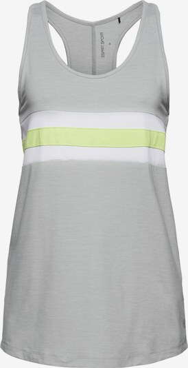 ESPRIT Sporttop in pastellgelb / grau / weiß, Produktansicht