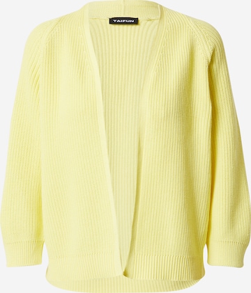 TAIFUN Knit Cardigan in Yellow: front