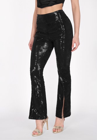 faina - Acampanado Pantalón 'Fashion Look' en negro: frente