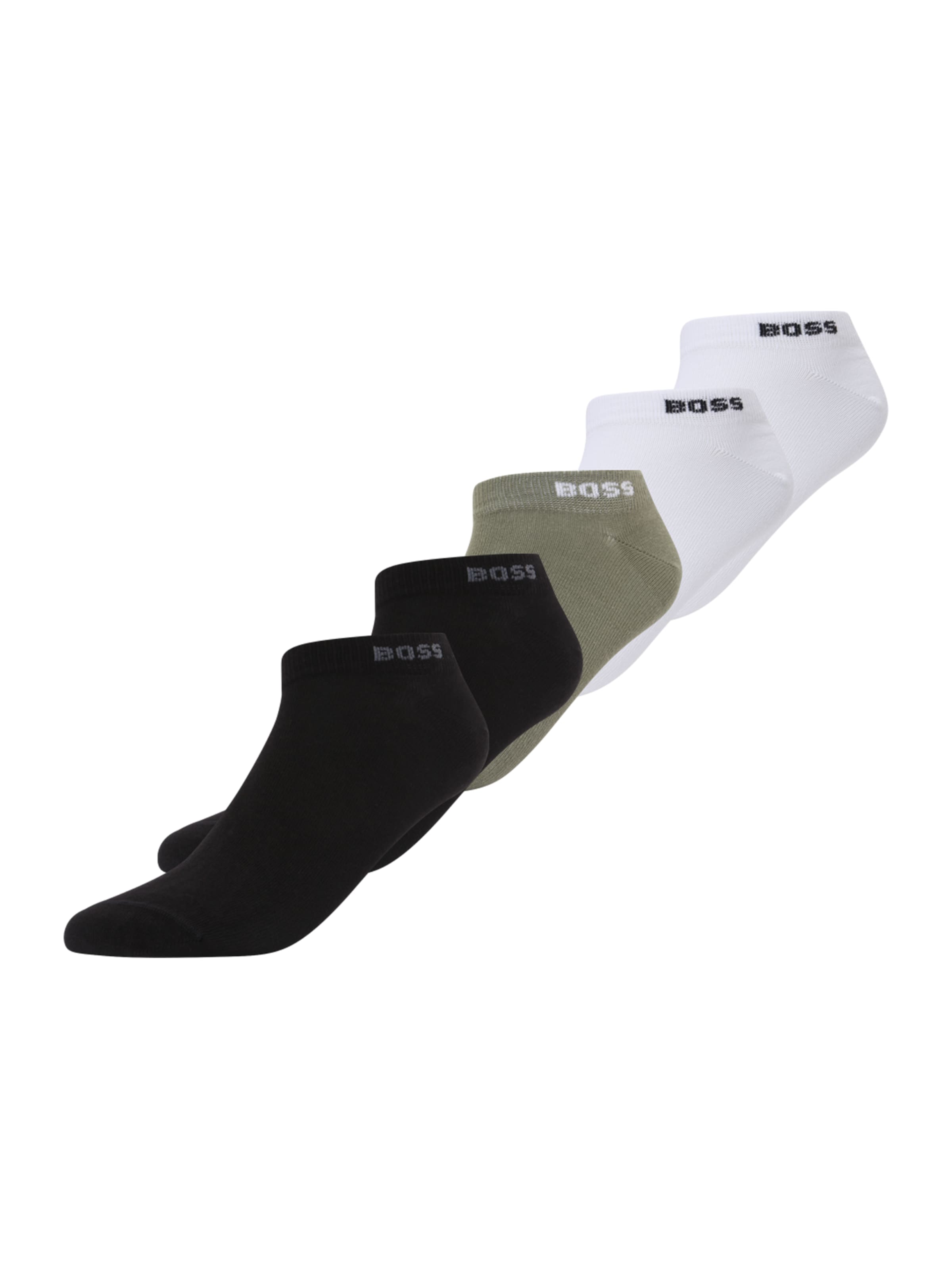 BOSS Къси чорапи в зелено: отпред