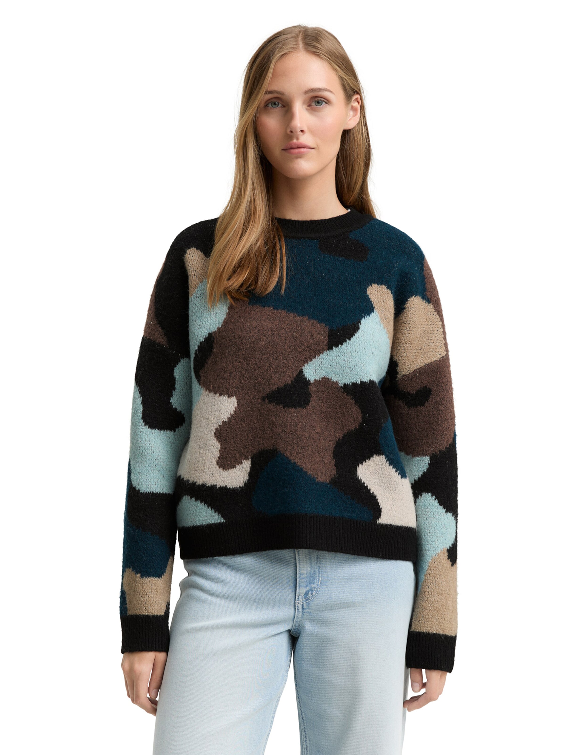 juoda TOM TAILOR DENIM Megztinis: priekis