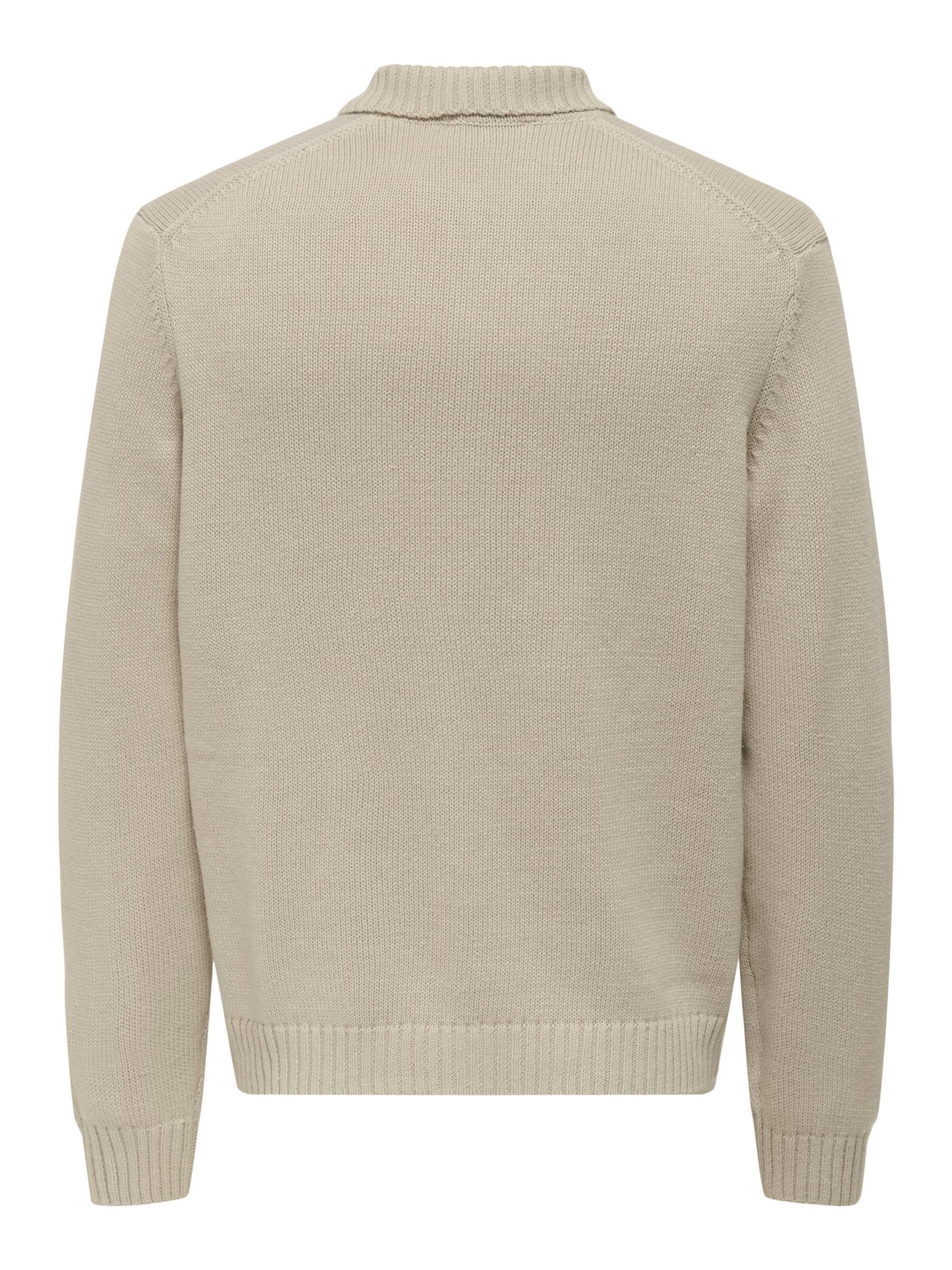 Only & Sons Knit cardigan 'ONSJacob' in Beige
