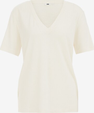 T-shirt WE Fashion en blanc : devant