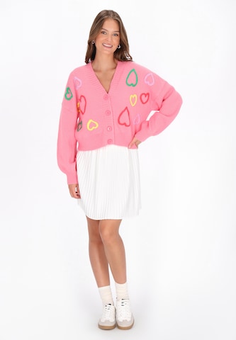 MYMO Knit cardigan in Pink