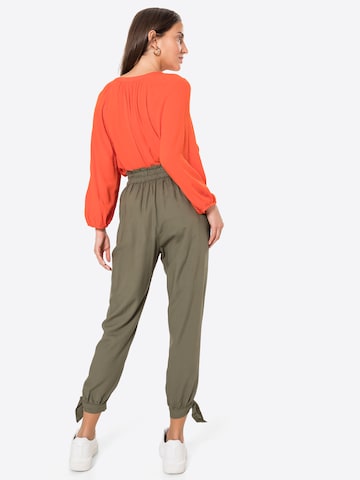 American Eagle Tapered Pleat-Front Pants in Green