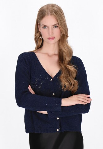 Cardigan DreiMaster Klassik en bleu : devant
