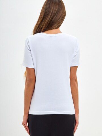 T-shirt 'DANDY CAT' CAT by Maniita Lacitta en blanc