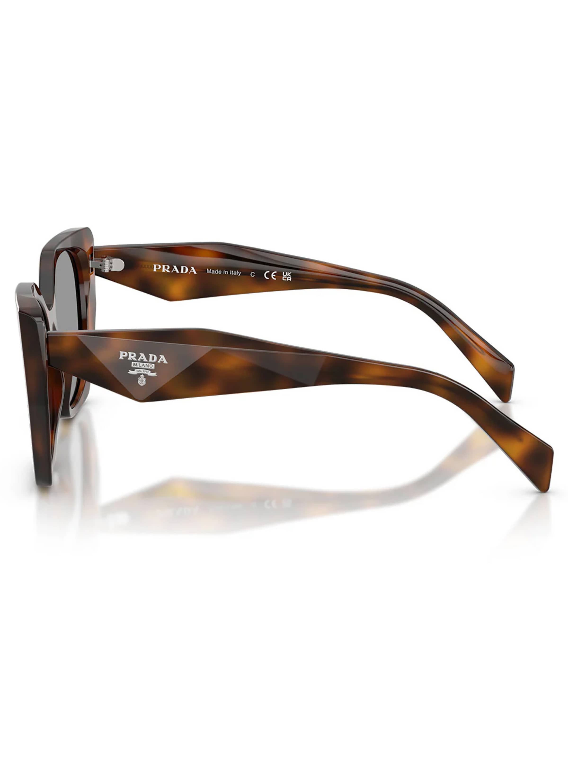 PRADA Zonnebril 'Prada  PR19ZS 20D50Q Juniper' in Bruin