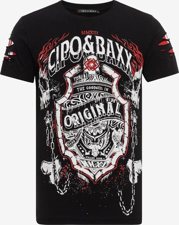 CIPO & BAXX Shirt in Zwart: voorkant