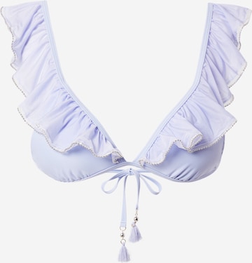 Triangle Hauts de bikini River Island en violet : devant