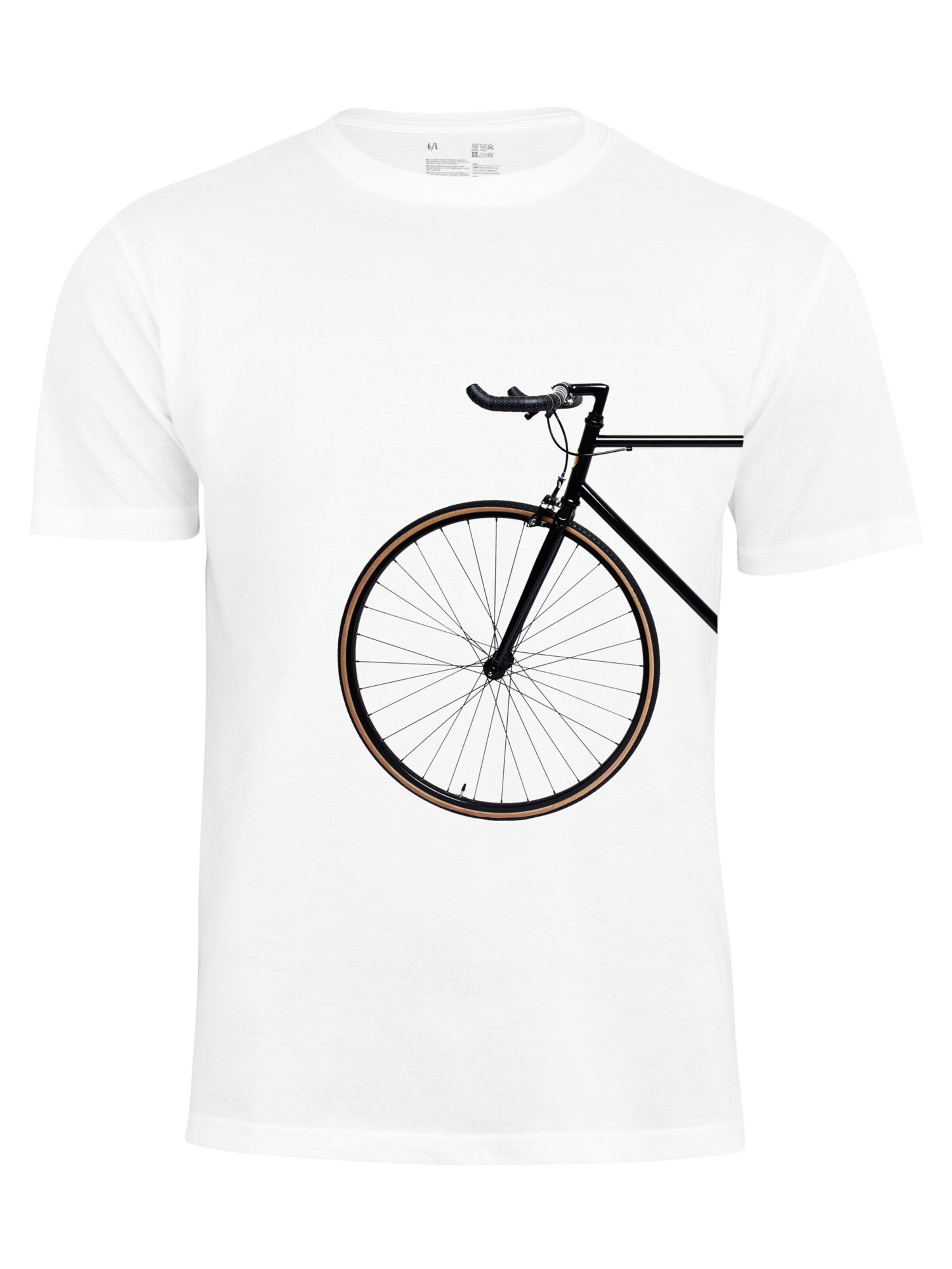 Cotton Prime Shirt 'Bike Lover' in Wit: voorkant