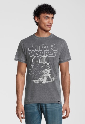 Recovered Shirt 'Star Wars Tonal Classic Poster Washed' in Grey: front