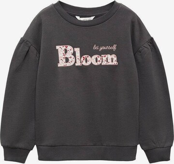 Bluză de molton 'Bloom' de la MANGO KIDS pe gri: față