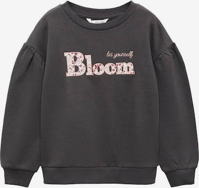 MANGO KIDS Sweatshirt 'Bloom' in de kleur Antraciet / Rosa / Donkerrood / Wit, Productweergave