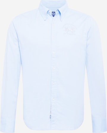 La Martina Button Up Shirt 'Raf' in Blue: front