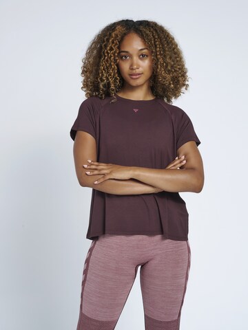 T-shirt fonctionnel 'Fiona' Hummel en violet : devant