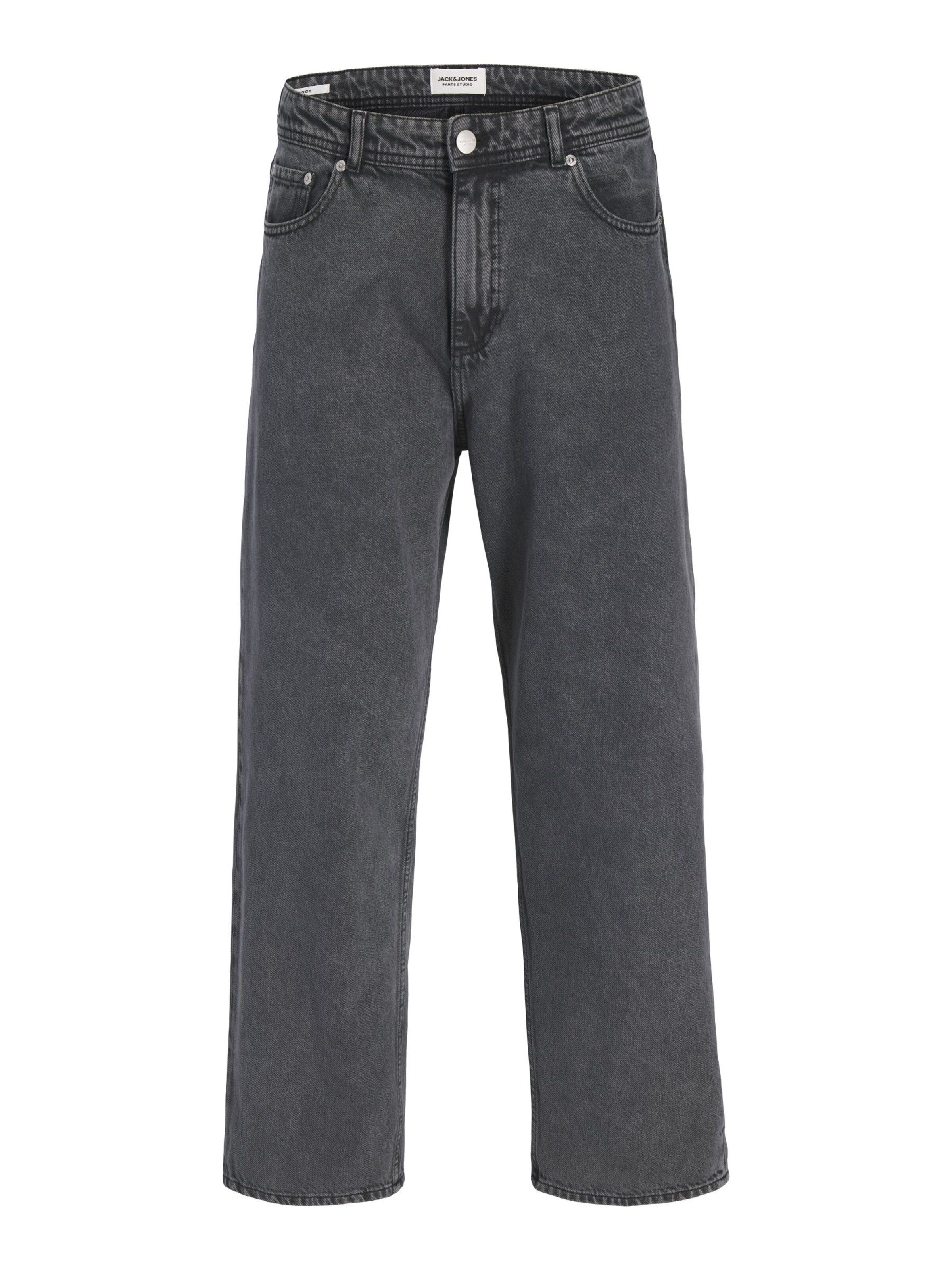 JACK & JONES Baggy Jeans 'JPSTAlex Antonio' in Schwarz: Vorderseite