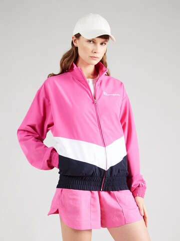 Champion Authentic Athletic Apparel Tussenjas in Roze: voorkant